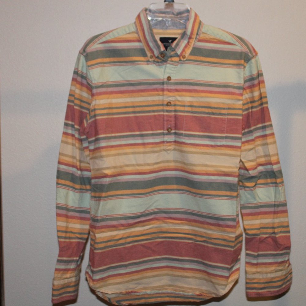 Colorful Casual Quarter Button-Up Dress Shirt